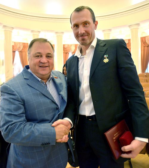 Геннадий Шипулин и Сергей Тетюхин на церемонии вручения государственных наград